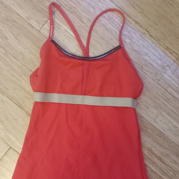 LULULEMON Orange Tank Top! - Size 4- Power Y Racer Back - Picture 6 of 7